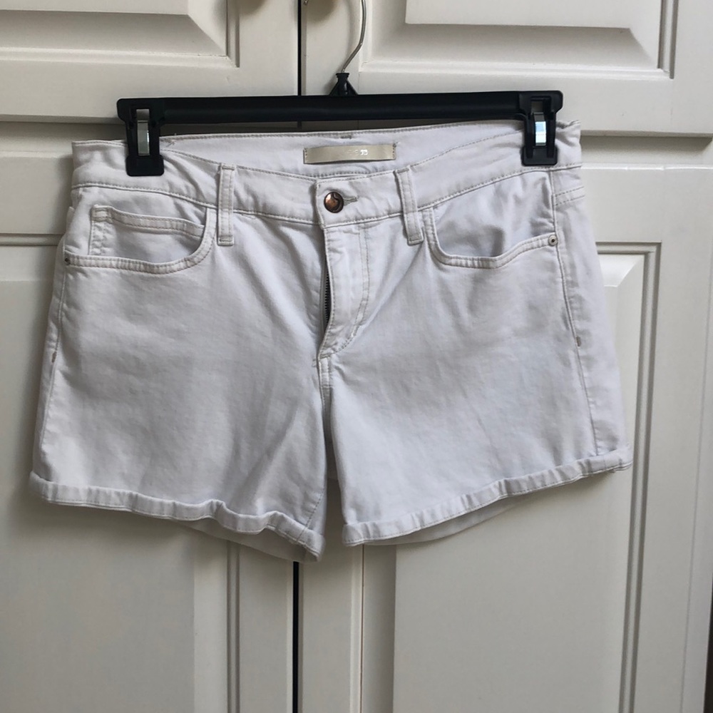 White jean shorts